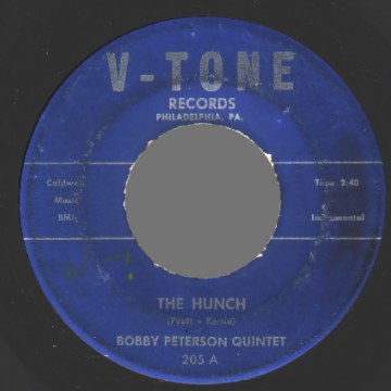 BOBBY PETERSON - The Hunch / Love You Pretty Baby - 7inch (SP)