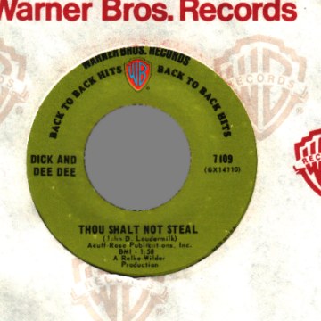 DICK AND DEE DEE - Young And In Love / Thou Shalt Not Steal - 45T (SP 2 titres)