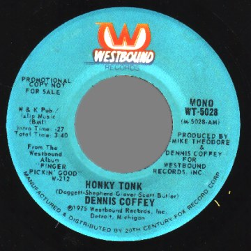 Coffey,Dennis Honky Tonk Mono / Stereo 45RPM
